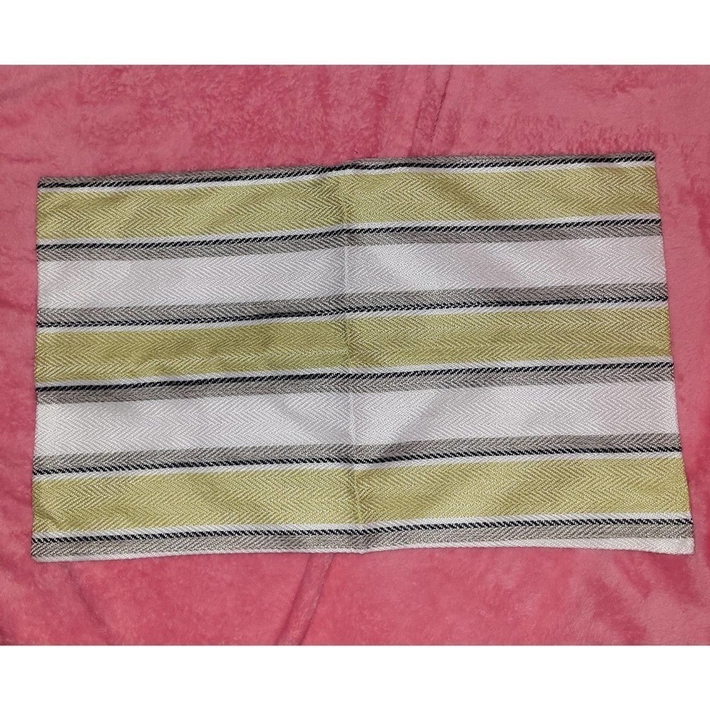 Green And White Striped Pillow case